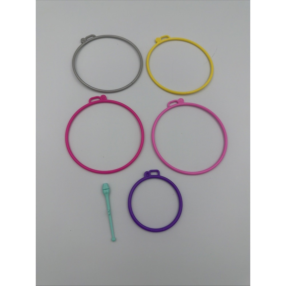 Barbie Hoops Lot 5 Gymnastic & Stick Floor Dance Playset Accessories